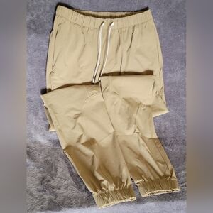 Women's Sz S/Men's XS Small Fabletics Joggers Unisex Tan NWT